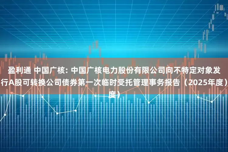 盈利通 中国广核: 中国广核电力股份有限公司向不特定对象发行A股可转换公司债券第一次临时受托管理事务报告（2025年度）